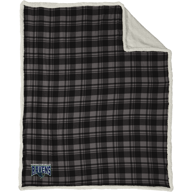 Kensington Valley Ravens Flannel Sherpa Blanket
