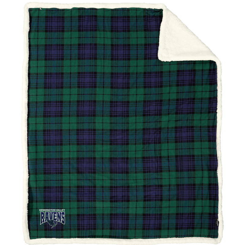 Kensington Valley Ravens Flannel Sherpa Blanket